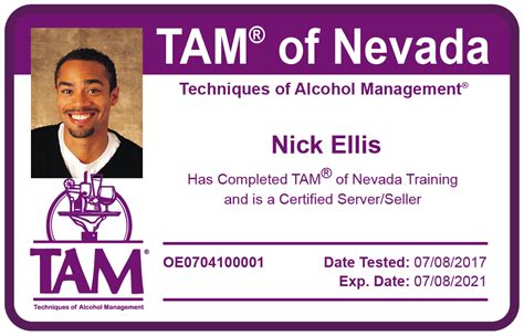Tam card las vegas nevada - Las Vegas, TAM® Official Training Center. 2310 Paseo Del Prado A106. Las Vegas NV 89102. (702) 545-6664. TAMinfo@tamnevada.com. Contact TAM of Nevada for all of your alcohol awareness training, management and certification needs. We’re the only OFFICIAL TAM Card® provider in Nevada.